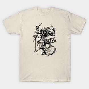 SEEMBO Devil Playing Drums Drummer Musician Drumming Band T-Shirt